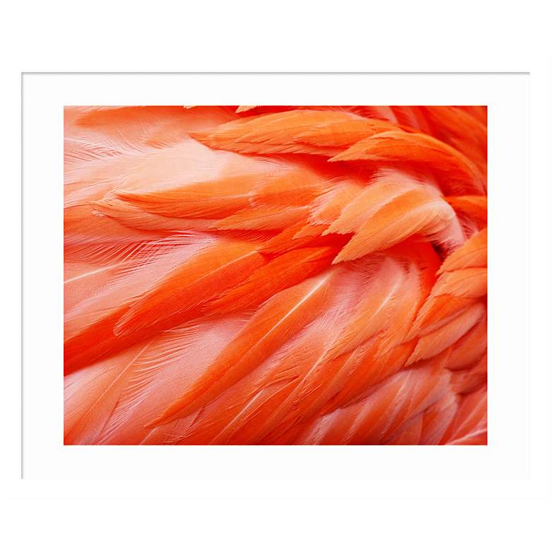 Image 1 Flamingo Feathers 32 1/2 inch Wide Contemporary Wall Art