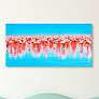 Flamingo Flock 50 3/4" Wide Free Floating Glass Wall Art