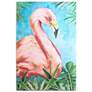 Flamingo Hot Tropics I 34"H Giclee Canvas Framed Wall Art
