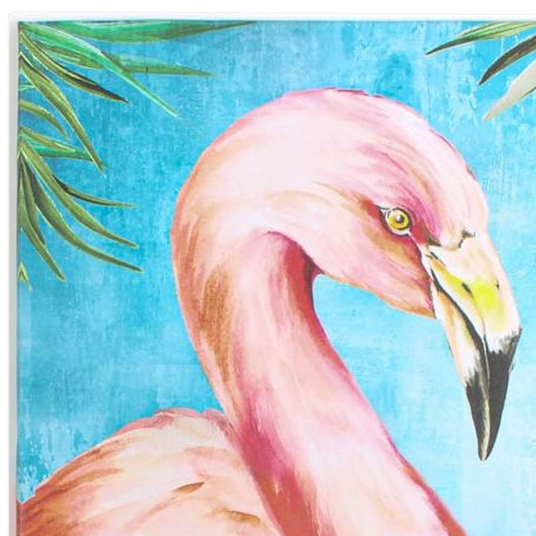 Image 2 Flamingo Hot Tropics I 34"H Giclee Canvas Framed Wall Art more views