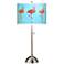 Flamingo Shade Giclee Brushed Nickel Table Lamp