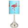 Flamingo Shade Giclee Droplet Table Lamp