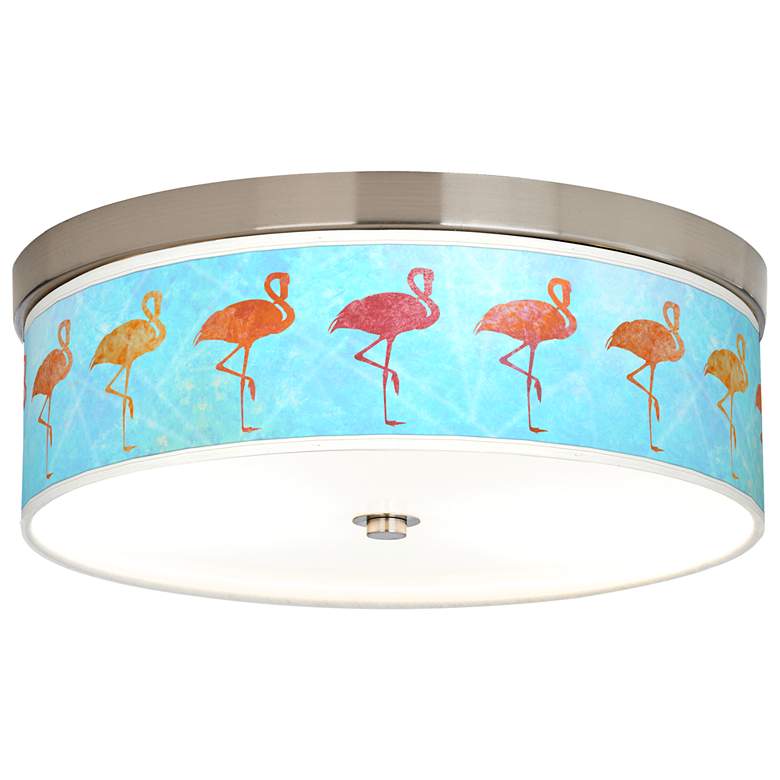 Image 1 Flamingo Shade Giclee Energy Efficient Ceiling Light
