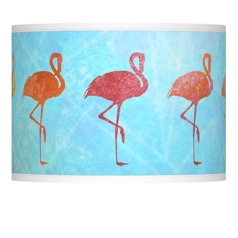 Image 1 Flamingo Shade Giclee Lamp Shade 13.5x13.5x10 (Spider)
