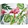 Flamingo with Palms Lamp Shade 14x14x10 (Spider)