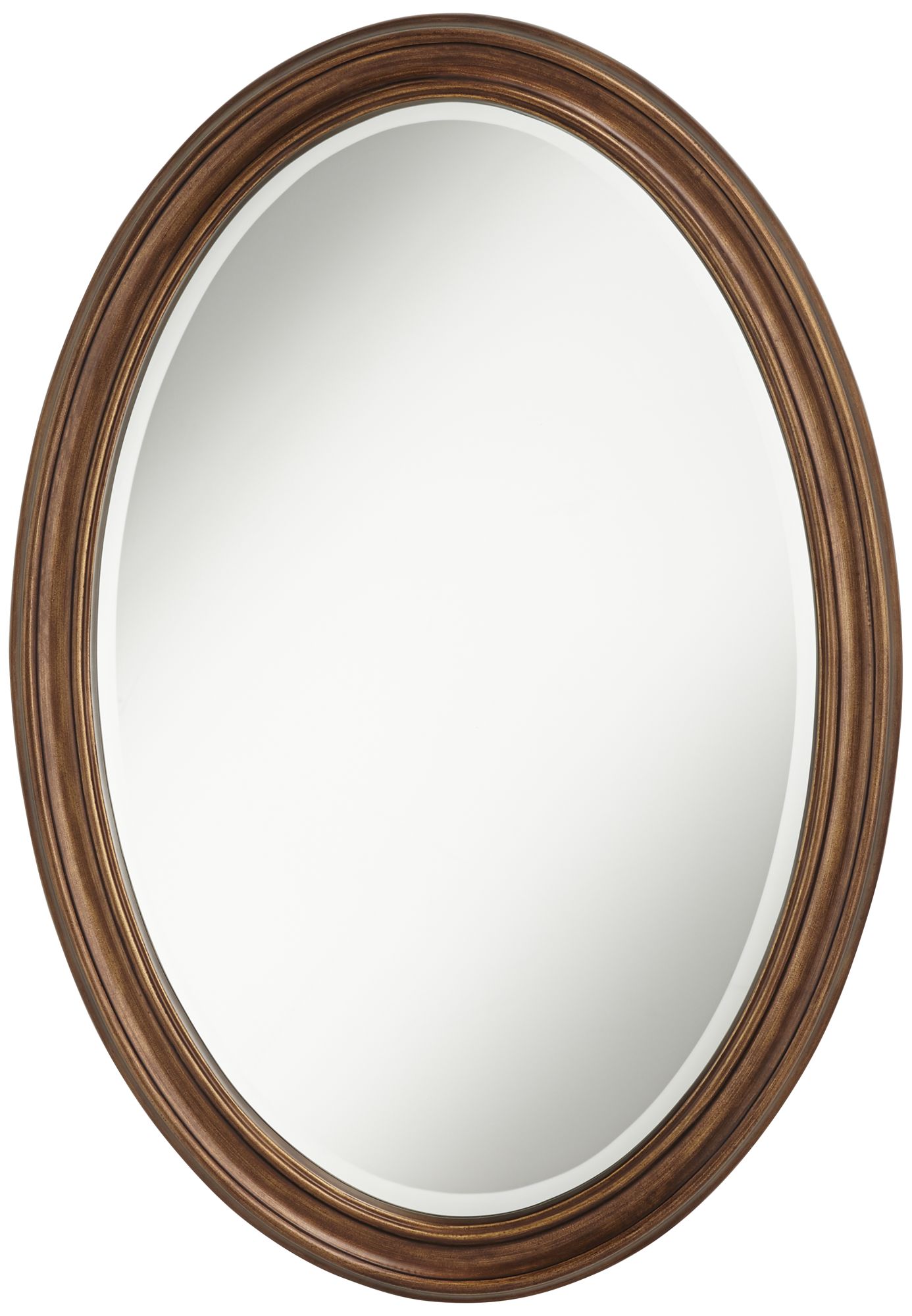 Flanders Bronze 23 1/2" x 34" Oval Wall Mirror