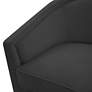 Flapper Black Velvet Swivel Armchair