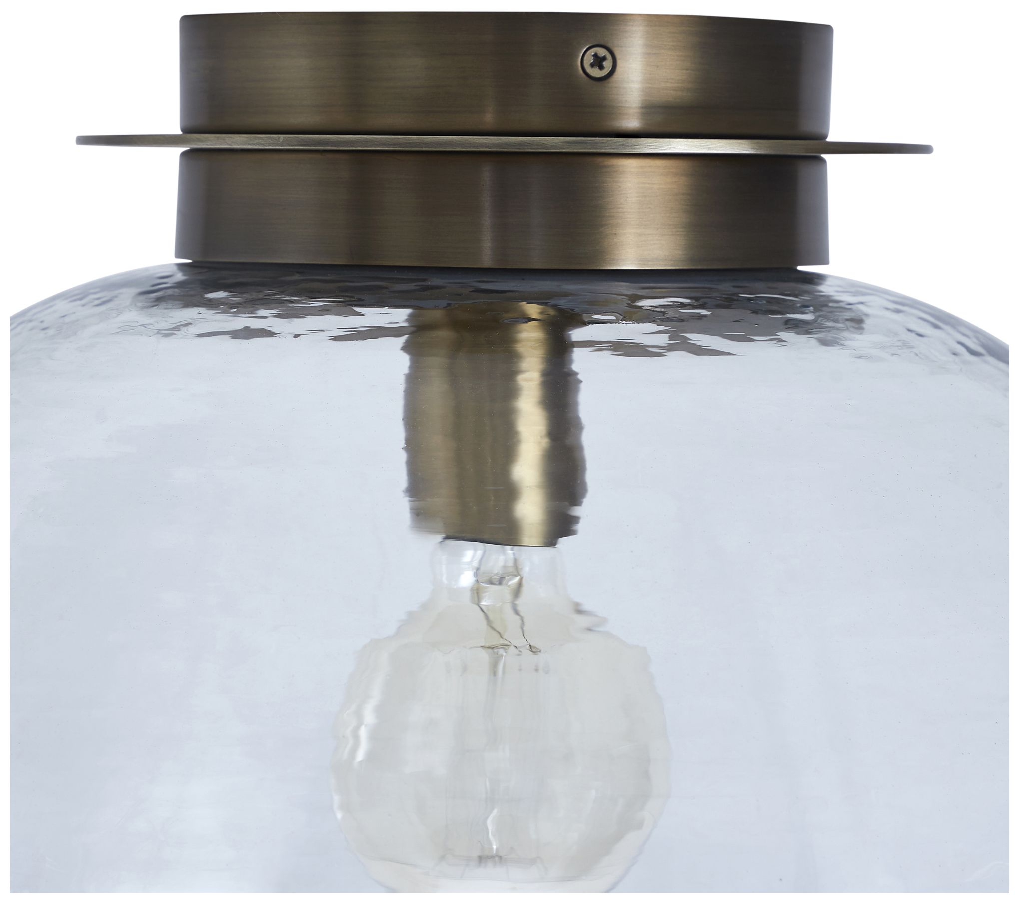 Image 4 Flare 11" 1-Light Flush Mount, Aged Brass more views