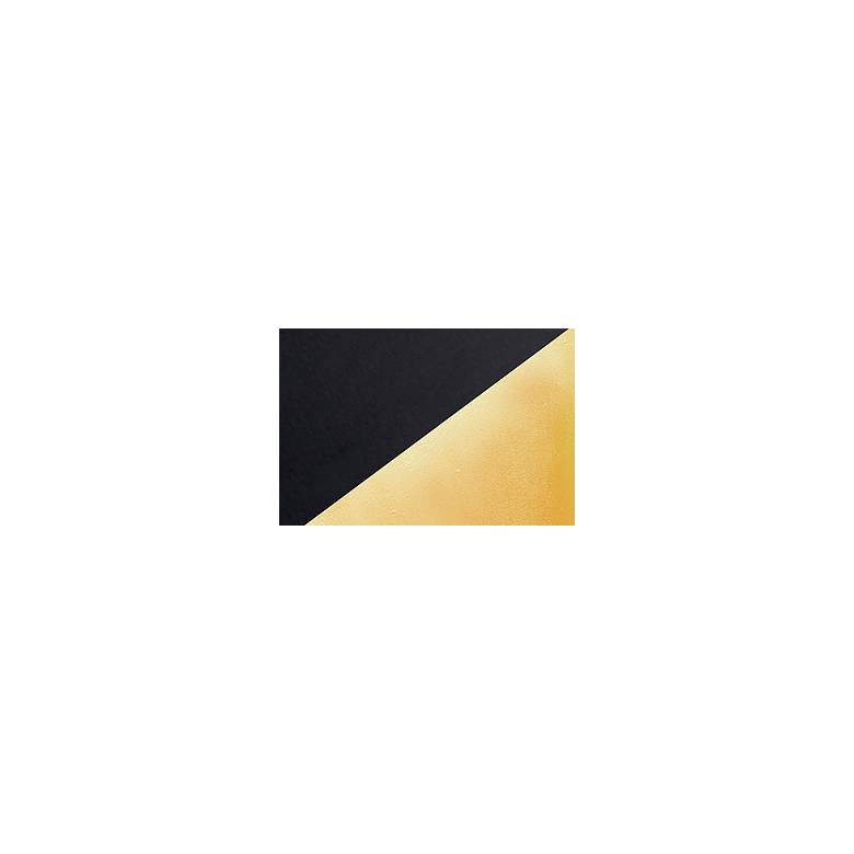 Image 4 Flare 11.75" Wide Carbon Matte Black and Gold Pendant with Black Cord more views