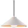 Thumbnail1 of Flare 11.75" Wide Matte White with Champagne Gold Pendant with Black C