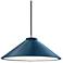 Flare 11.75" Wide Midnight Sky and Brushed Nickel Pendant with Black C