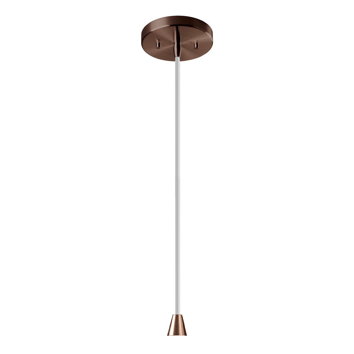 Image 2 Flare 11 3/4" Wide Bronze and Matte White LED Mini Pendant more views