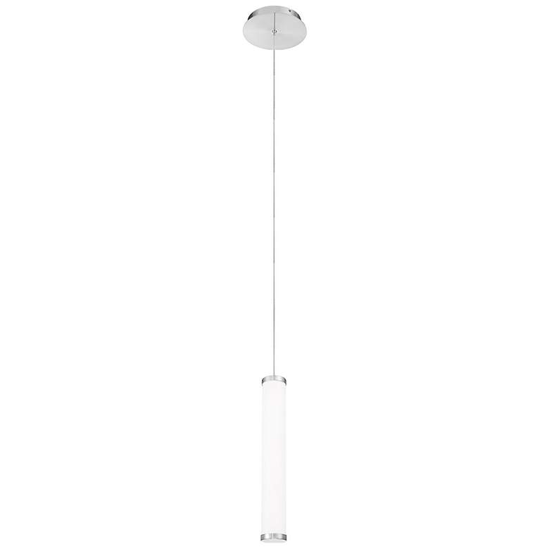 Image 1 Flare 13.06"H x 2.44"W 1-Light Linear Pendant in Brushed Nickel