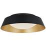 1_Flare 18" Wide Matte Black and Gold LED Ceiling Light