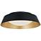 Flare 18" Wide Matte Black and Gold LED Ceiling Light
