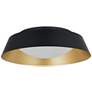 2_Flare 18" Wide Matte Black and Gold LED Ceiling Light more views