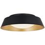 3_Flare 18" Wide Matte Black and Gold LED Ceiling Light more views