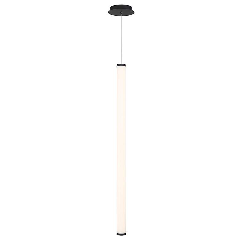 Image 2 Flare 45.06"H x 2.44"W 1-Light Linear Pendant in Black more views