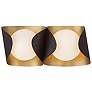 3_Flare 8"H Dark Bronze and Legacy Brass 2-Light Wall Sconce more views