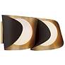 4_Flare 8"H Dark Bronze and Legacy Brass 2-Light Wall Sconce more views