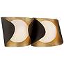 5_Flare 8"H Dark Bronze and Legacy Brass 2-Light Wall Sconce more views