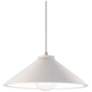 Flare LED Pendant - Bisque - Brushed Nickel - White Cord