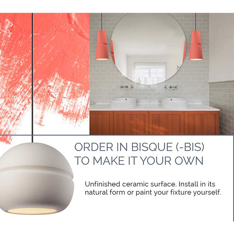 Image 7 Flare LED Pendant - Bisque - Brushed Nickel - White Cord more views