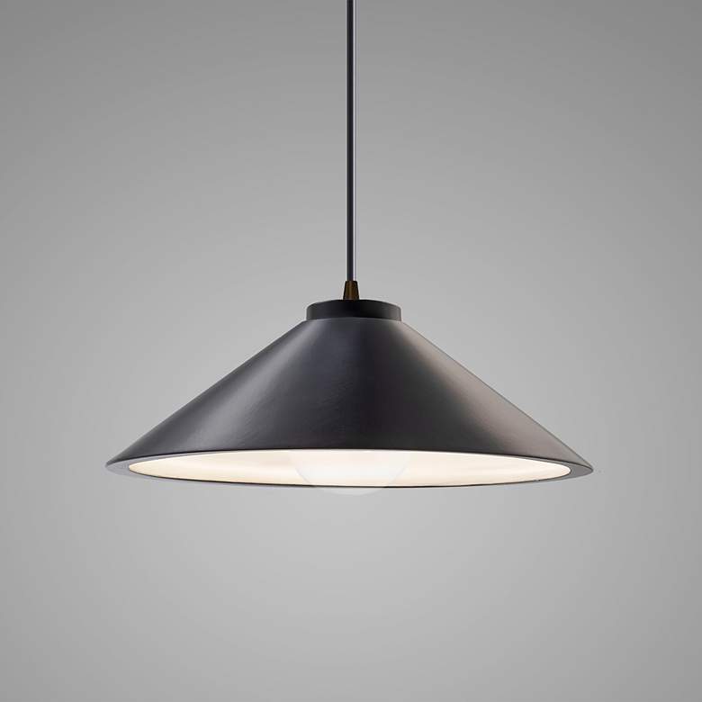 Image 3 Flare LED Pendant - Carbon Black - Dark Bronze - Black Cord more views