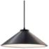Flare LED Pendant - Carbon Black - Matte Black - Black Cord