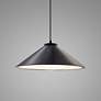 Thumbnail3 of Flare LED Pendant - Carbon Black - Matte Black - Black Cord more views