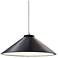 Flare LED Pendant - Carbon Black - Polished Chrome - White Cord