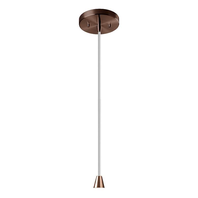 Image 2 Flare LED Pendant - Matte White - Dark Bronze - White Cord more views