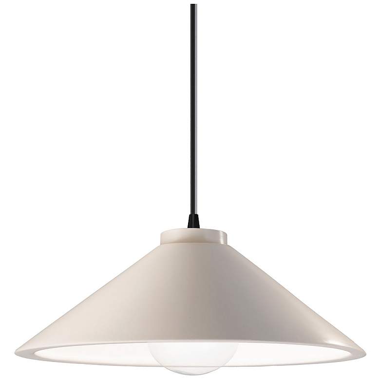 Image 1 Flare LED Pendant - Matte White - Matte Black - Black Cord