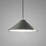 3_Flare LED Pendant - Pewter Green - Polished Chrome - Black Cord more views