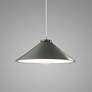 3_Flare LED Pendant - Pewter Green - Polished Chrome - White Cord more views