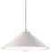 Flare Pendant - Bisque - Brushed Nickel - White Cord