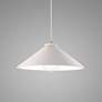 3_Flare Pendant - Bisque - Brushed Nickel - White Cord more views