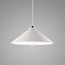 3_Flare Pendant - Bisque - Dark Bronze - White Cord more views
