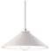 Flare Pendant - Bisque - Polished Chrome - White Cord
