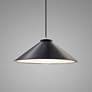 Thumbnail3 of Flare Pendant - Carbon Black - Brushed Nickel - Black Cord more views