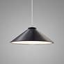 Thumbnail3 of Flare Pendant - Carbon Black - Brushed Nickel - White Cord more views