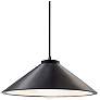 1_Flare Pendant - Carbon Black - Matte Black - Black Cord