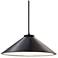 Flare Pendant - Carbon Black - Matte Black - Black Cord