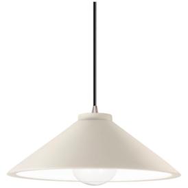 Flare Pendant - Matte White - Brushed Nickel - Black Cord Flare Pendant - Matte White - Brushed Nickel - Black Cord