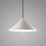 Thumbnail3 of Flare Pendant - Matte White - Brushed Nickel - Black Cord more views