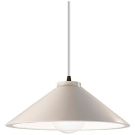 Flare Pendant - Matte White - Dark Bronze - White Cord Flare Pendant - Matte White - Dark Bronze - White Cord