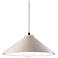 Flare Pendant - Matte White - Matte Black - White Cord