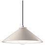 1_Flare Pendant - Matte White - Polished Chrome - Black Cord