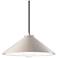 Flare Pendant - Matte White - Polished Chrome - Black Cord