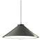 Flare Pendant - Pewter Green - Brushed Nickel - White Cord